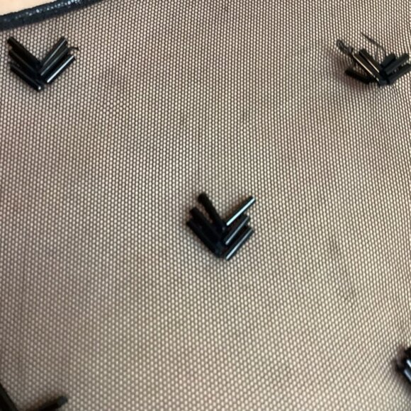 VERA WANG LAVENDER LABEL SILK TULLE SHEER BEADING DRESS - Picture 4 of 10